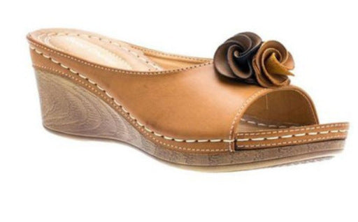 Comelyy Flower Sandals Platform Platform Wedge Heel Womens Slippers