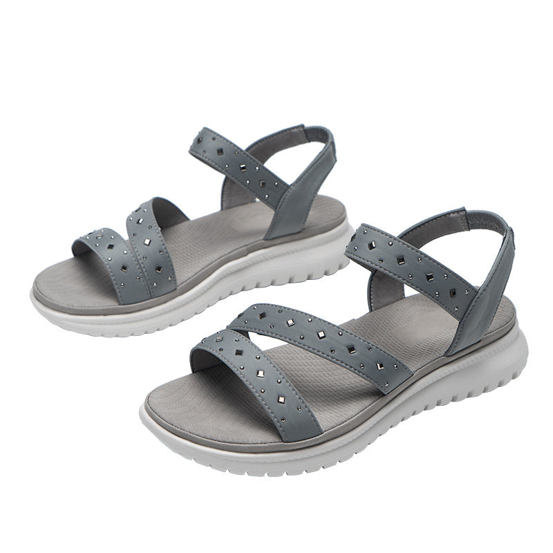 Comelyy Non Slip Soft Soled Rhinestone Fashion Women Sandals