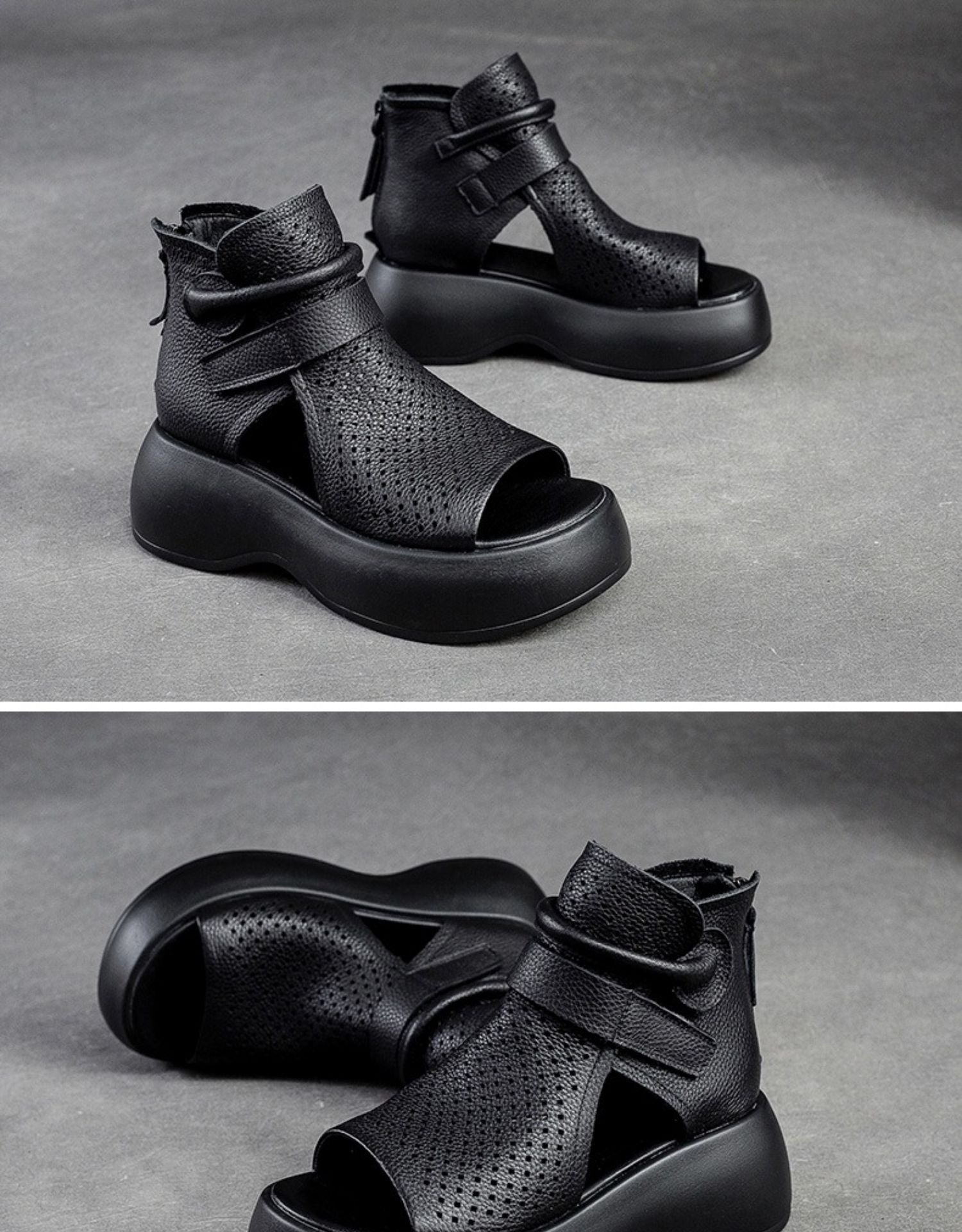 Comelyy Retro Sandals Hollow Breathable Thick Sole Comfortable Womens Shoes