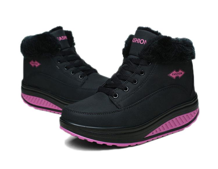 Comelyy Plush Warm Winter Boots Women's Platform Ankle Swing Shoes