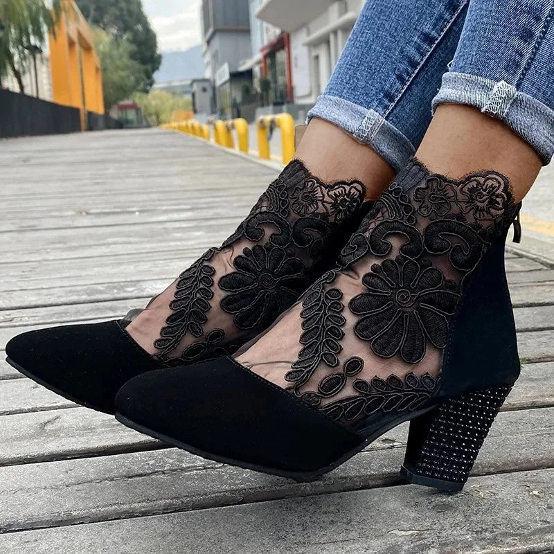LaceBloom™ Women’s Summer Elegant Lace High Heels