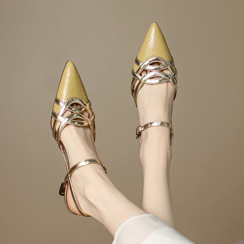 Veloria Genuine Leather Slingbacks