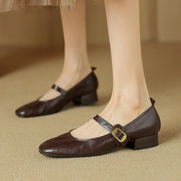 Bruna Genuine Leather Pumps