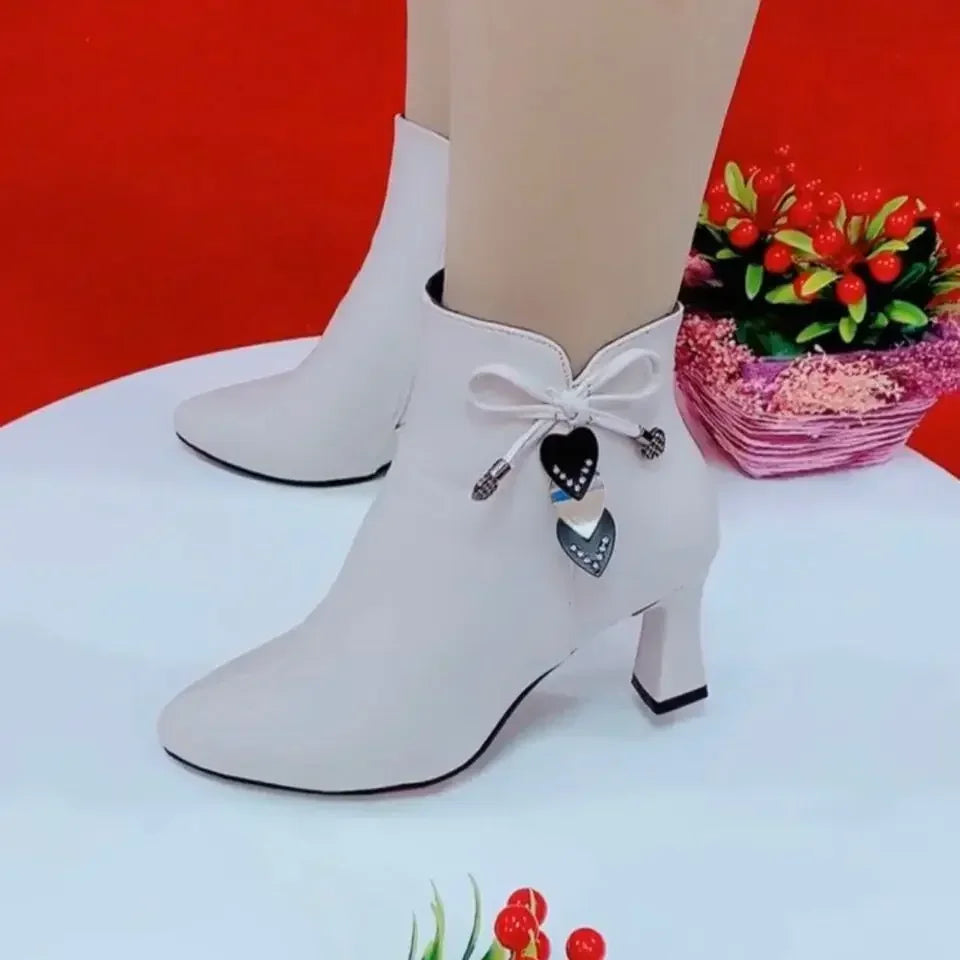 CharmBow™ Pointed Ankle Boots
