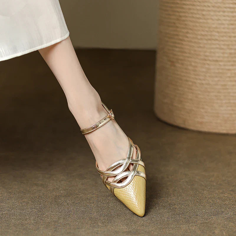 Veloria Genuine Leather Slingbacks