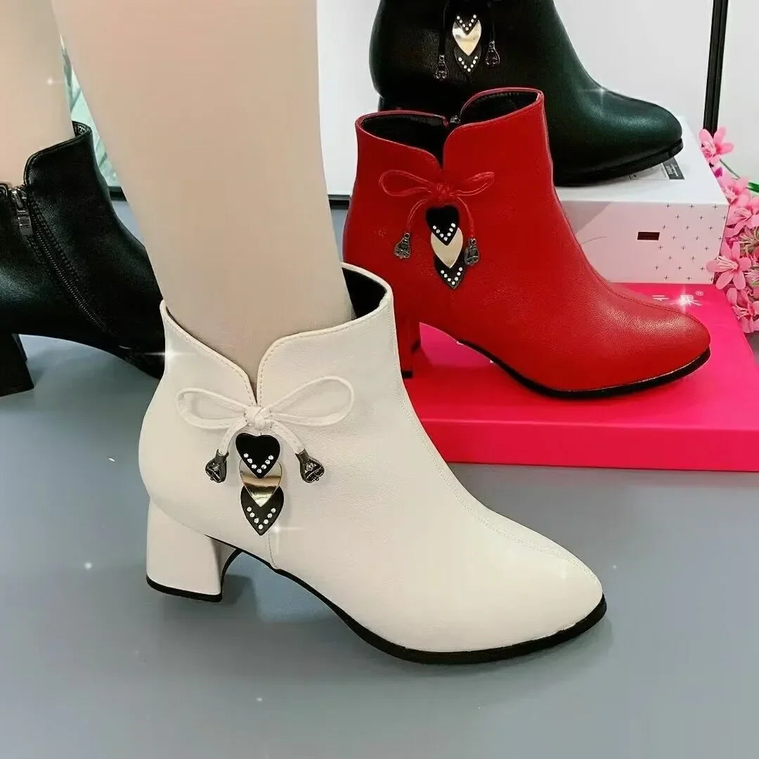 CharmBow™ Pointed Ankle Boots