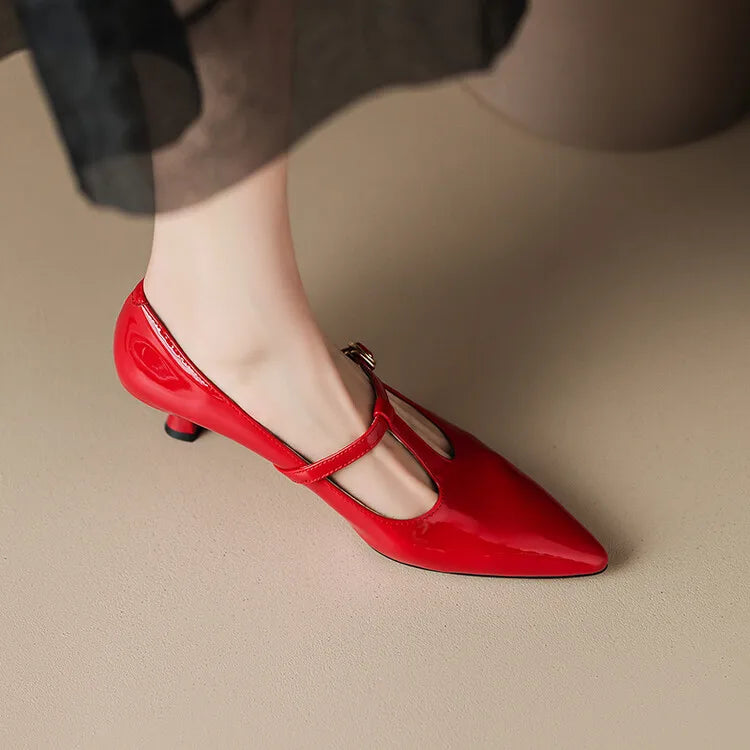 Ileen Genuine Leather Heels