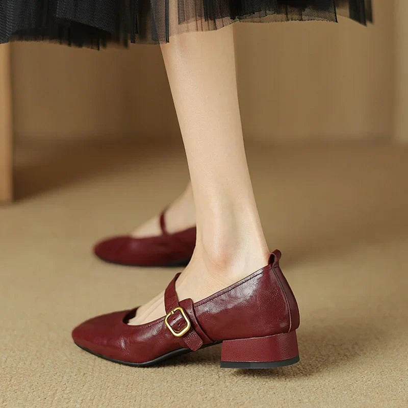 Bruna Genuine Leather Pumps