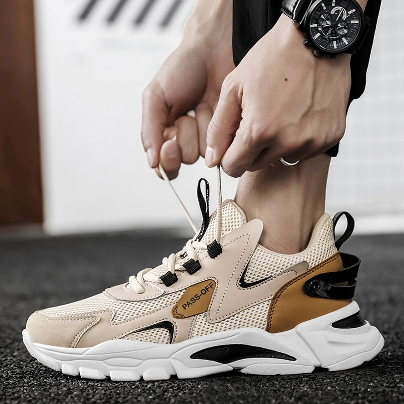 Sneakers For Men Outdoor Running Walking Shoes Designer Knitting Weaving Tenis Shoes Casual Soft Soled Zapatillas De Hombre