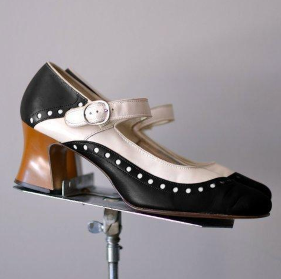 Comelyy High heel round toe color block heel