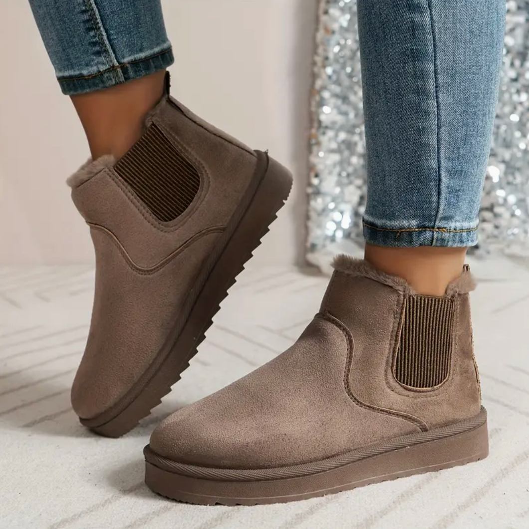 Comelyy Plush Lined Slip On Winter Boots