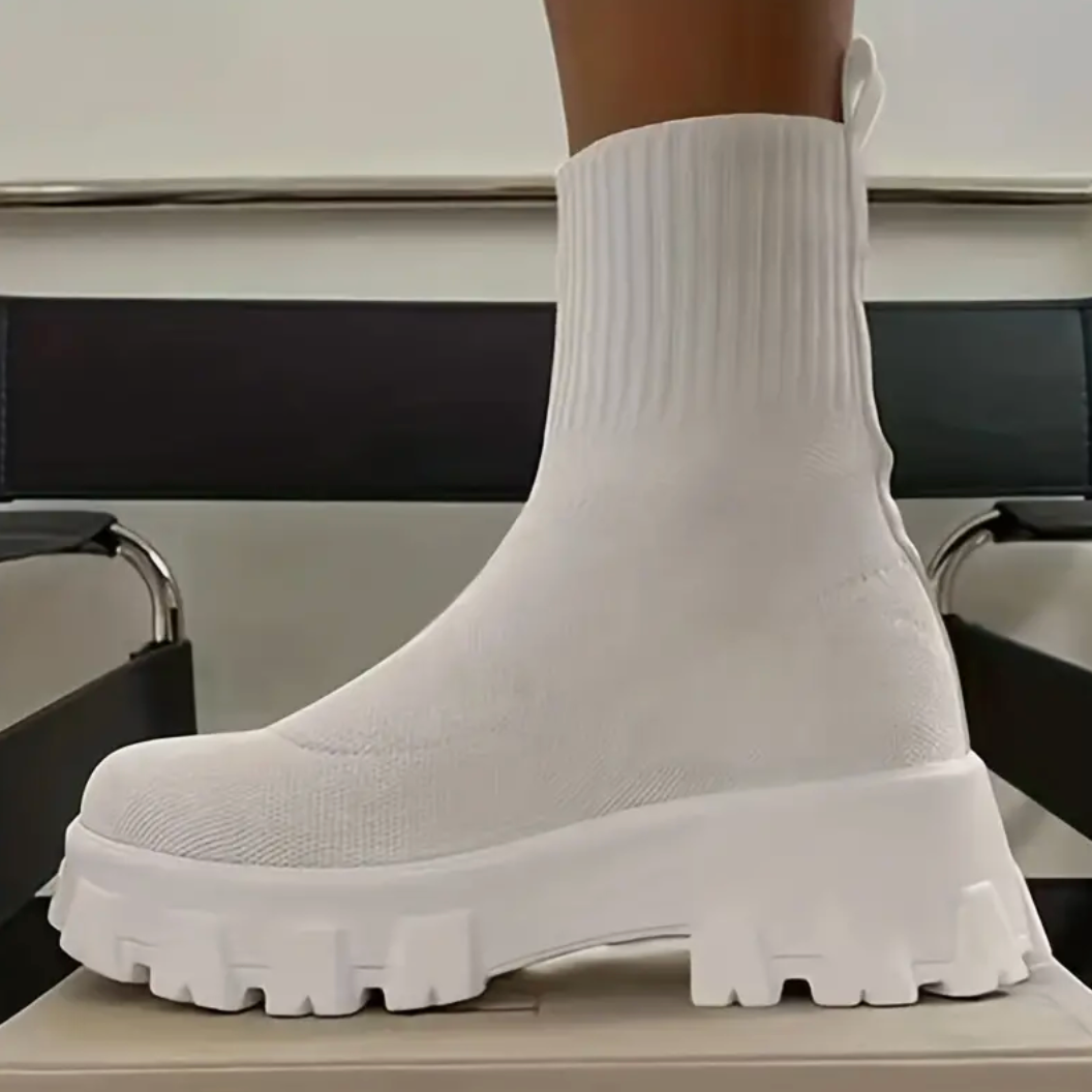 Comelyy Knitted Round Thick Soled Short Women Boots