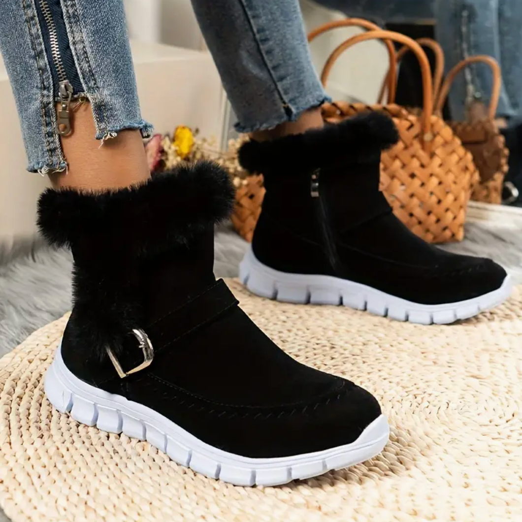 Comelyy Warm Plush Lined Winter Thermal Insulated Snow Boots