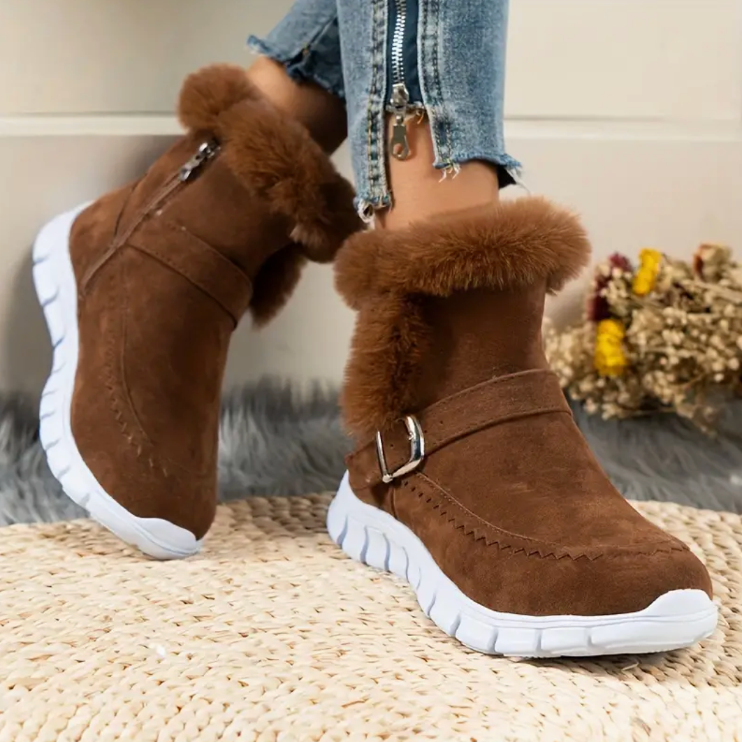 Comelyy Warm Plush Lined Winter Thermal Insulated Snow Boots