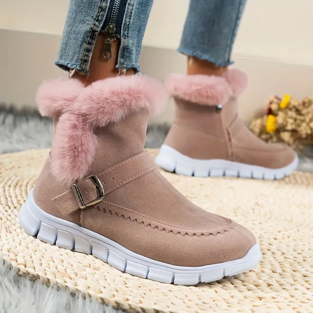Comelyy Warm Plush Lined Winter Thermal Insulated Snow Boots