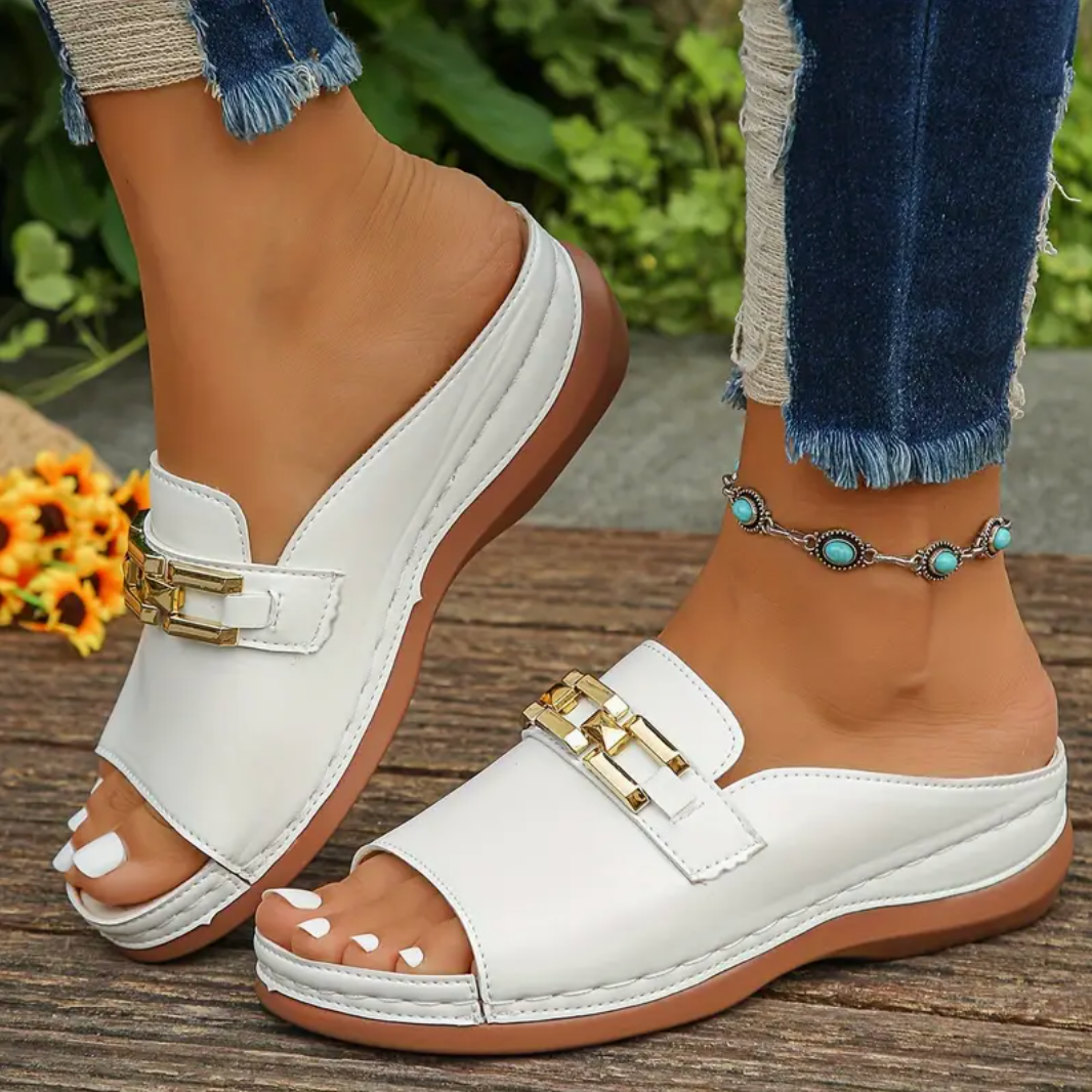 Comelyy Thick Soled Summer Outdoors Slip Resistant Slope Heel Women Sandals