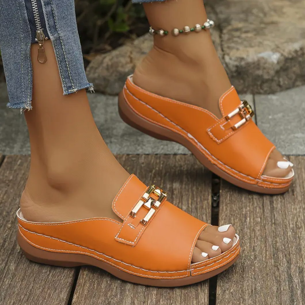 Comelyy Thick Soled Summer Outdoors Slip Resistant Slope Heel Women Sandals