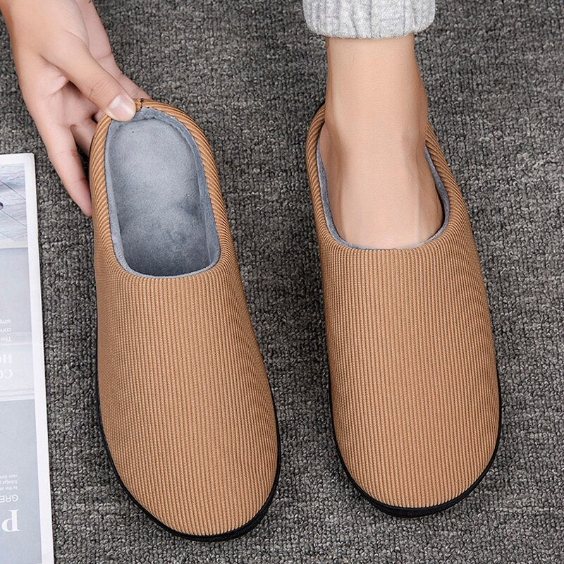 Comelyy Winter Home Slippers Shoes With Fur Warm Casual Slippers