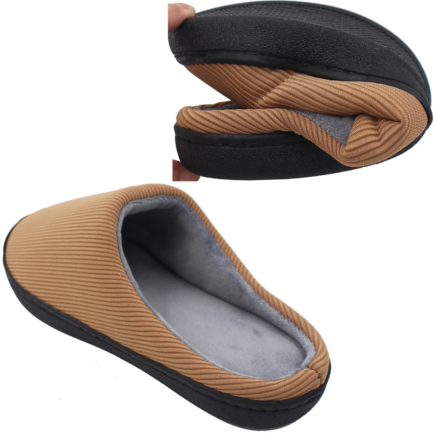 Comelyy Winter Home Slippers Shoes With Fur Warm Casual Slippers