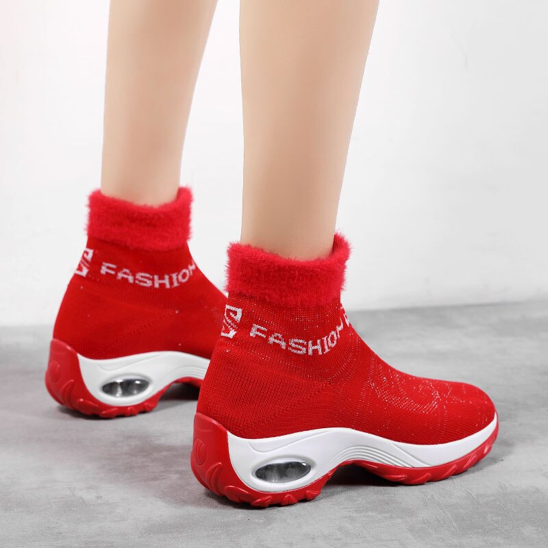 Comelyy Winter Women Warm Fur Sock Boots