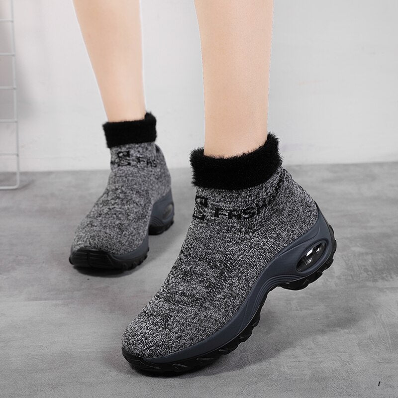 Comelyy Winter Women Warm Fur Sock Boots