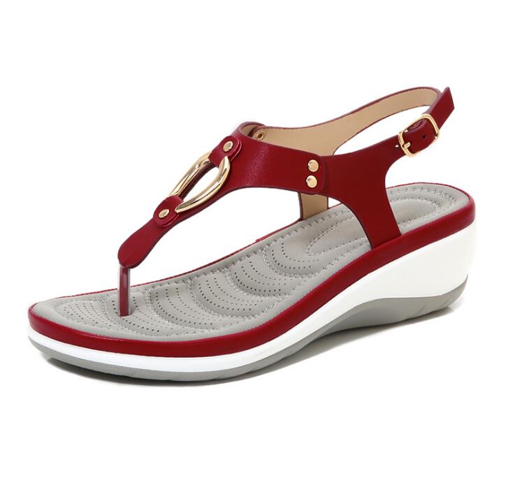 2021 Summer Beach Solid Color Flip Flops For Women Clip Toe Ladies Shoes