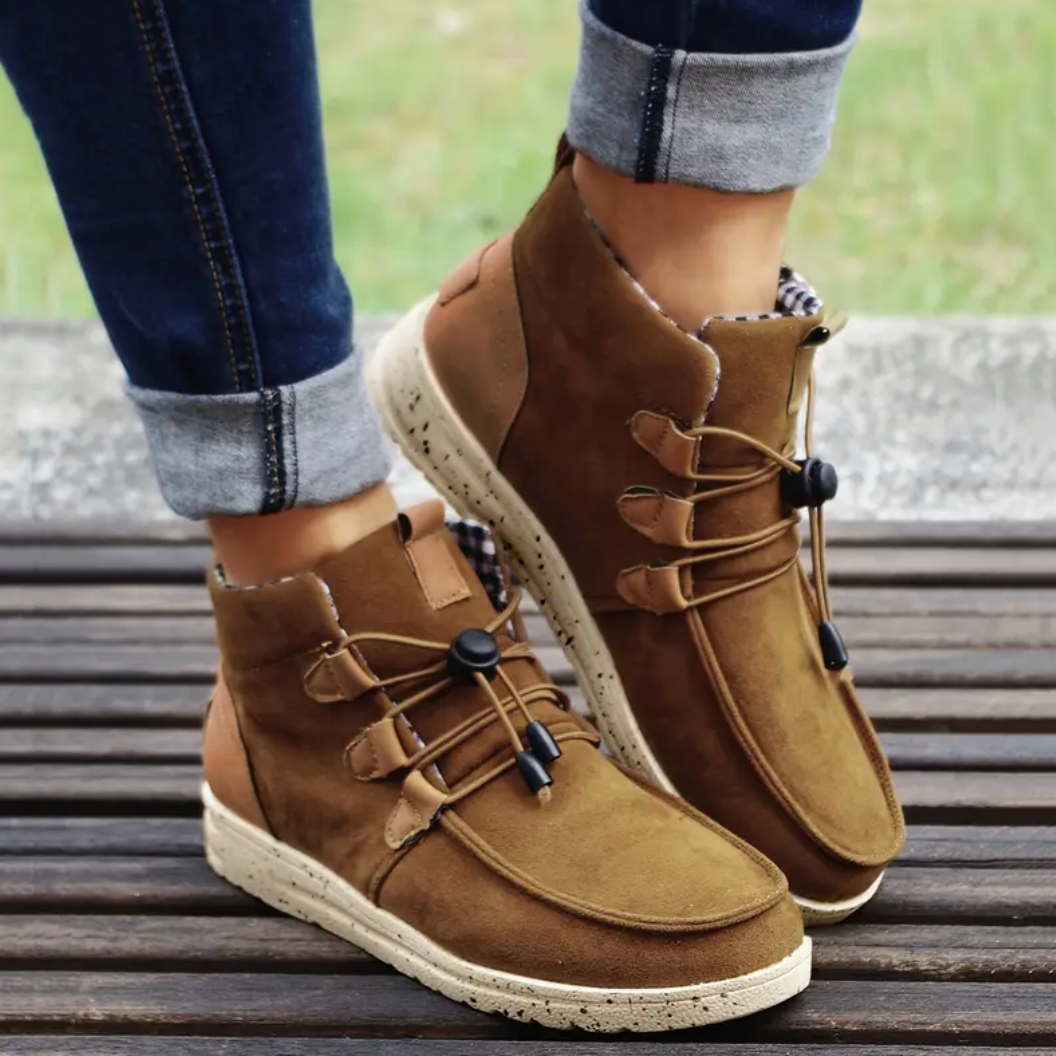 Comelyy Cozy And Stylis Womens High Top Sneaker Boots