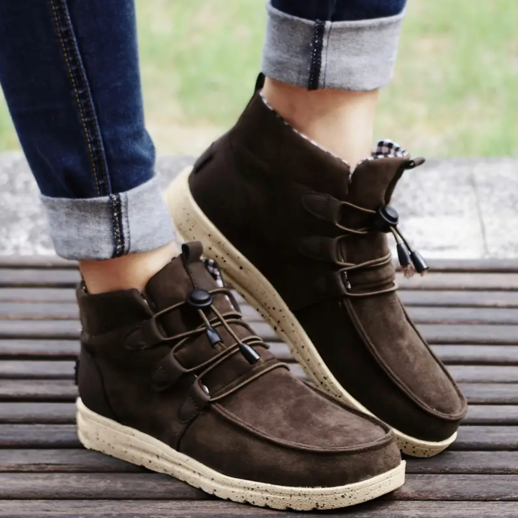 Comelyy Cozy And Stylis Womens High Top Sneaker Boots
