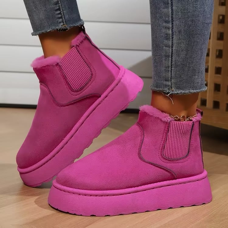 Comelyy Plush Lined Slip On Winter Boots