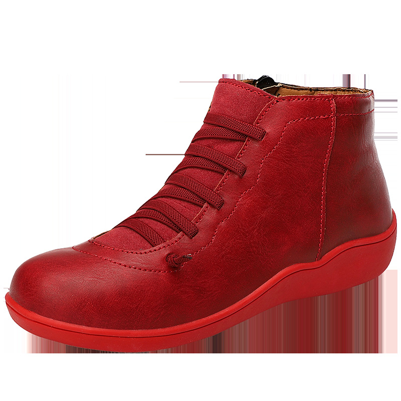 Azzy Women Premium Orthopedic Lace Up Ankle Boots Comfy Orthopedic Boots