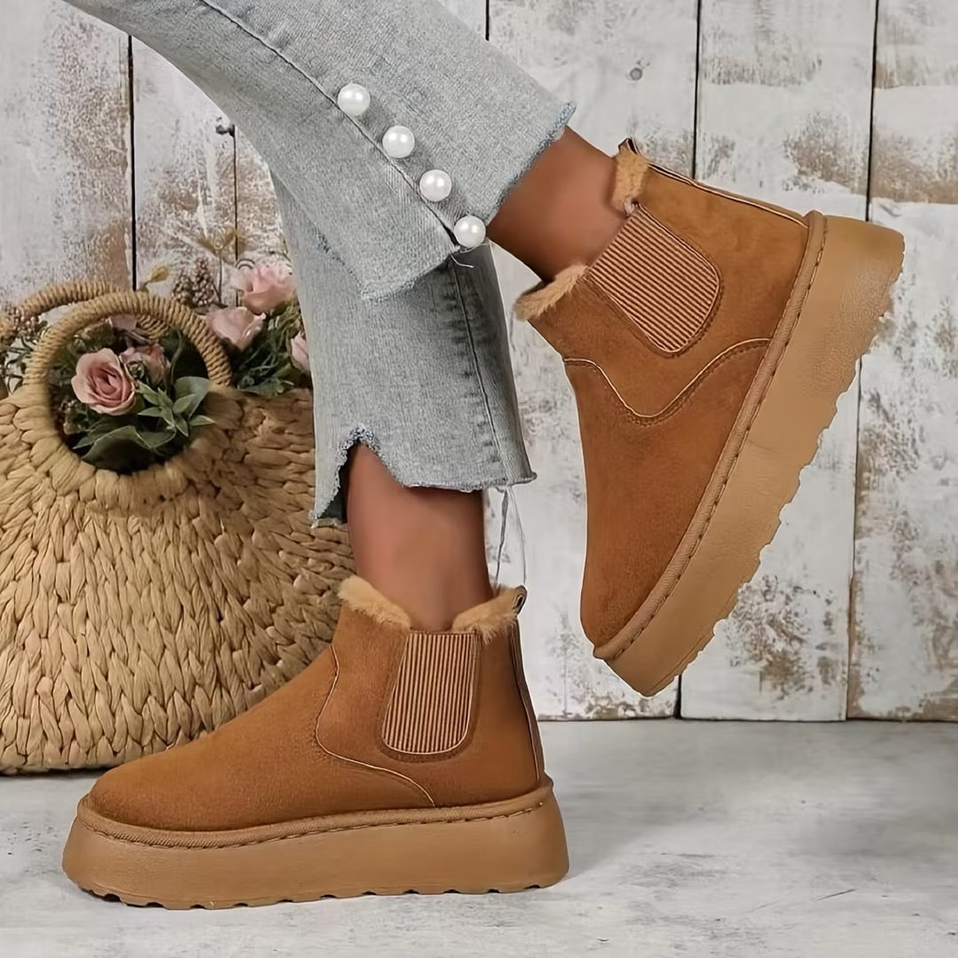 Comelyy Plush Lined Slip On Winter Boots