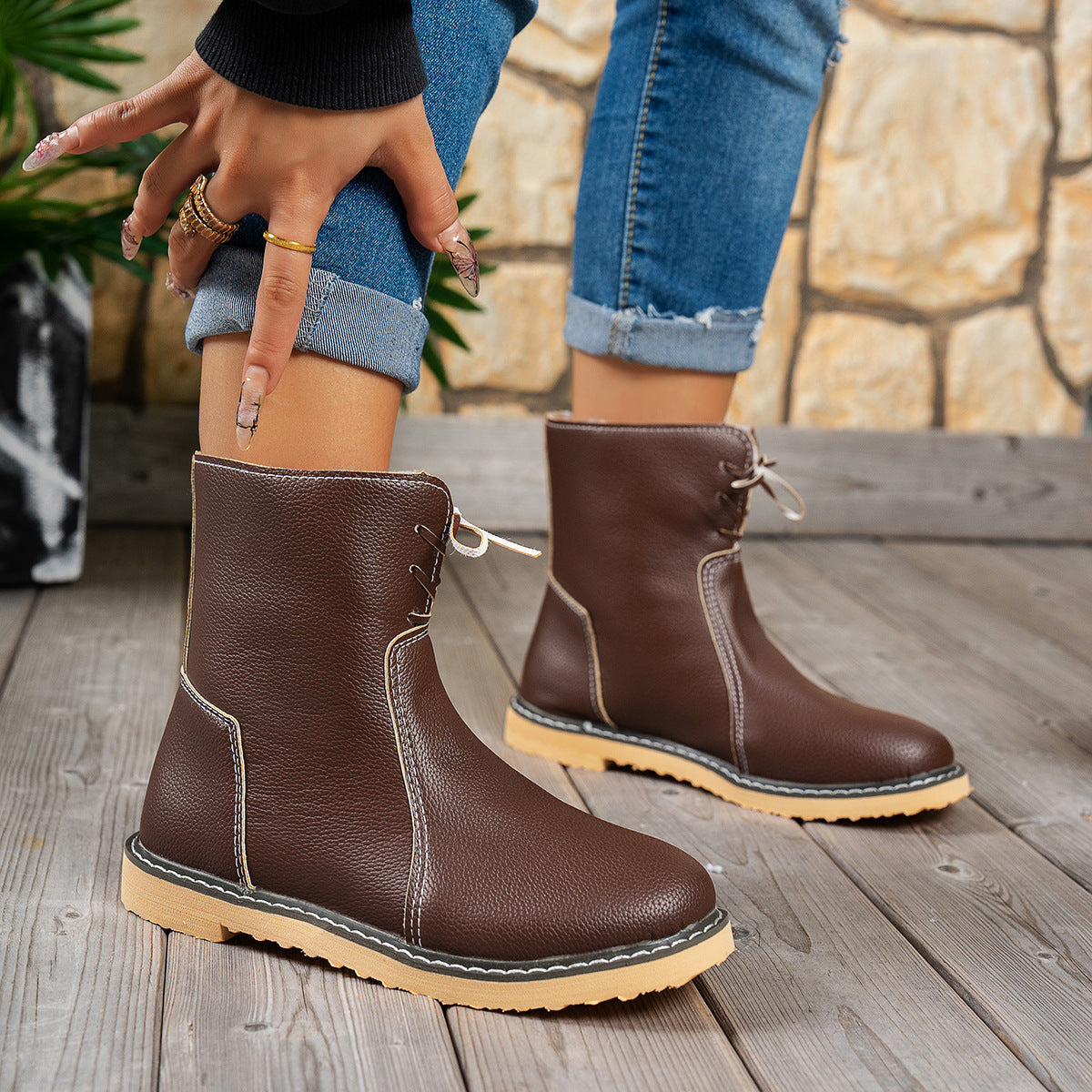 Footnity™ NordicStep – Waterproof Leather Winter Boots